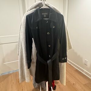 Banana Republic Black Cotton Trench Coat w/ Belt